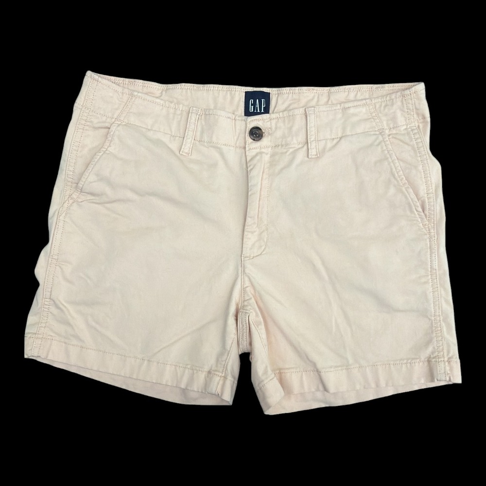 Womens Gap Chino Shorts Size 10 Light Pink Peach EUC